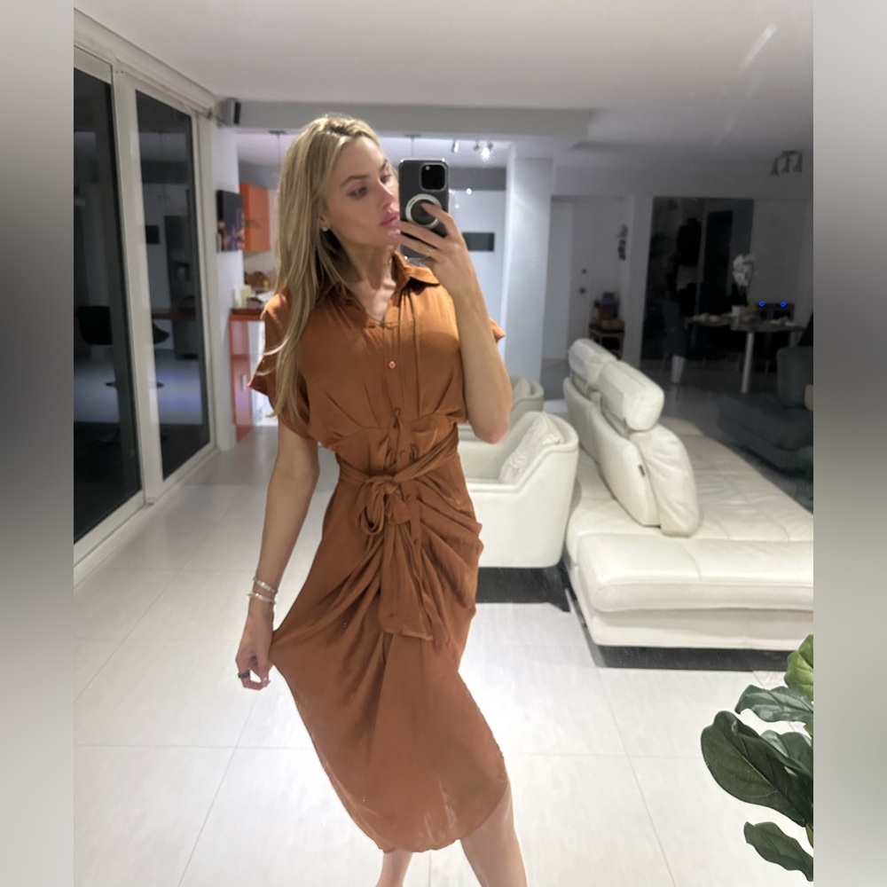 Steve Madden long silk dress